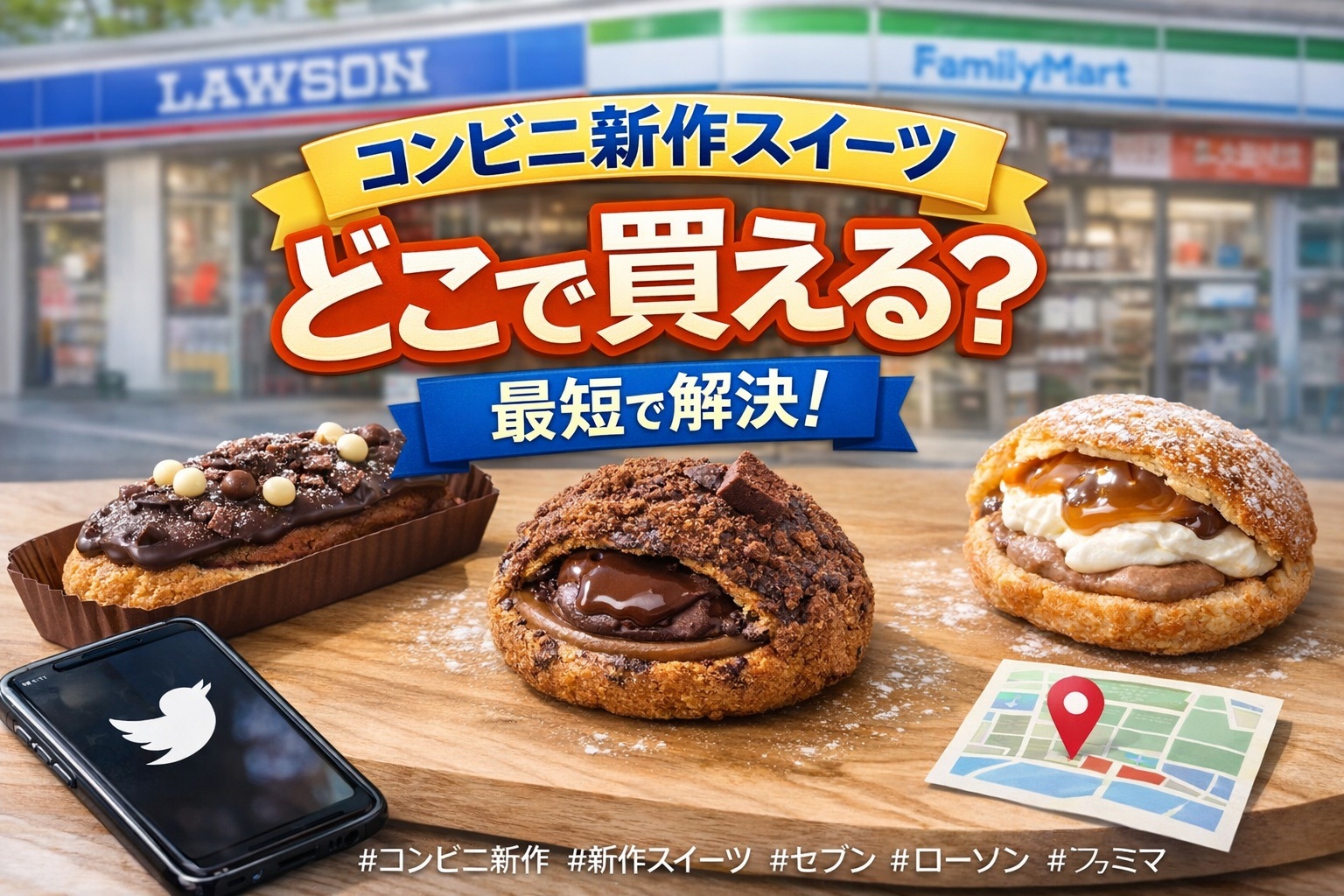 コンビニ新作スイーツどこで買える