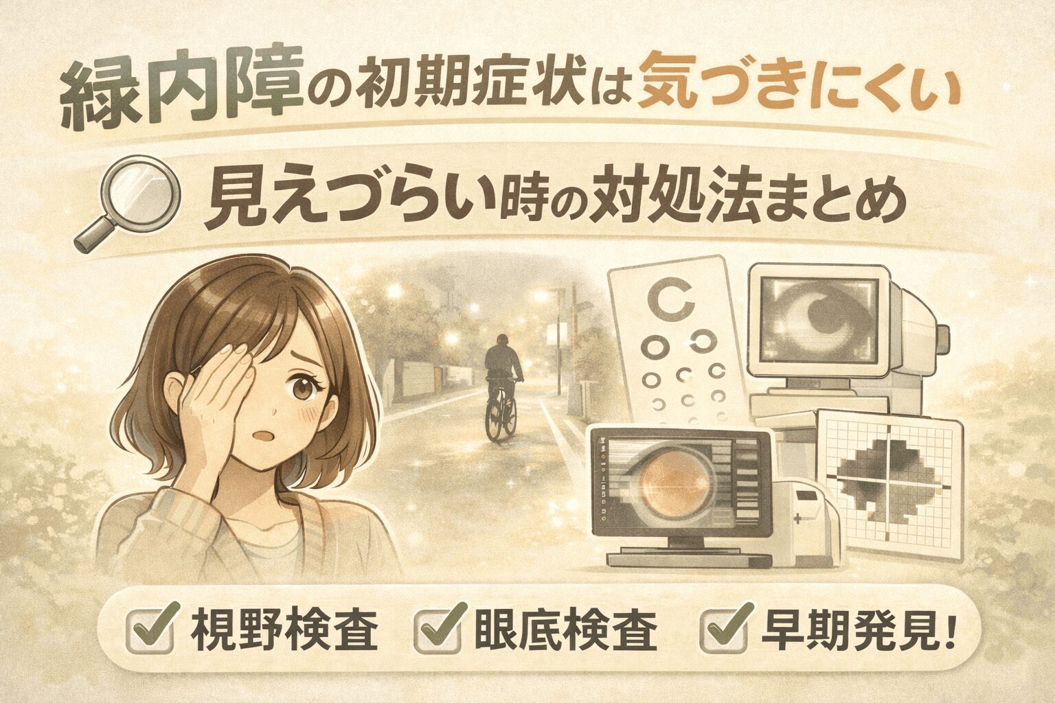 緑内障の初期症状は気づきにくい