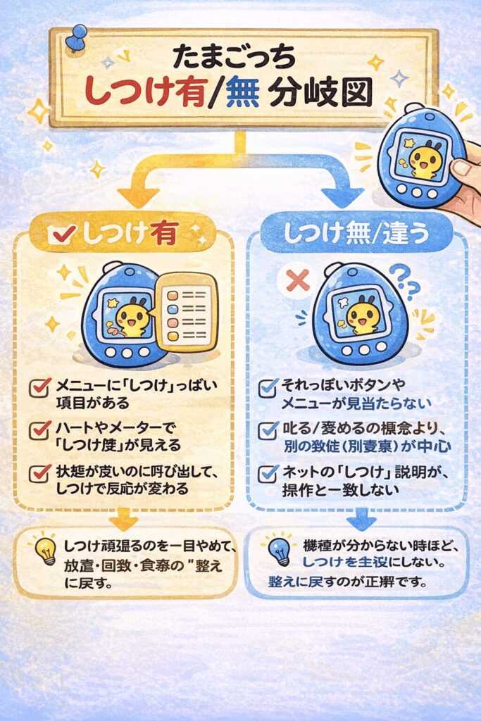 たまごっちの成長がズレ