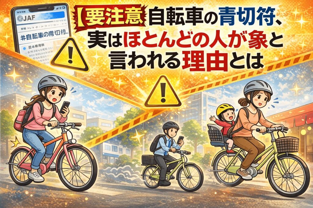 自転車の青切符4月開始で罰金地獄