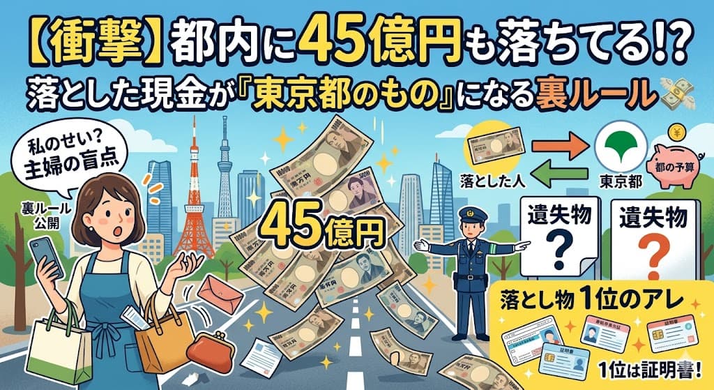 落とした現金が『東京都のもの』