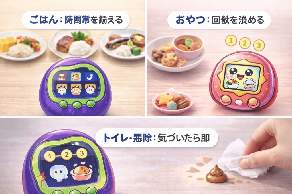 たまごっち しつけ方